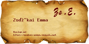 Zsákai Emma névjegykártya